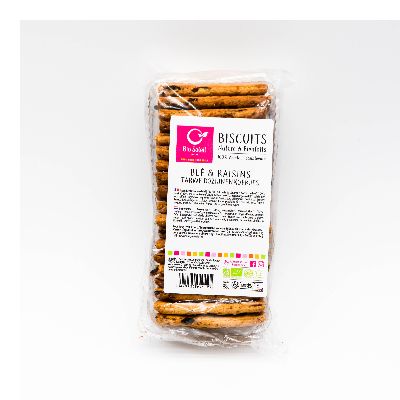 Biscuits Ble Raisins 250g